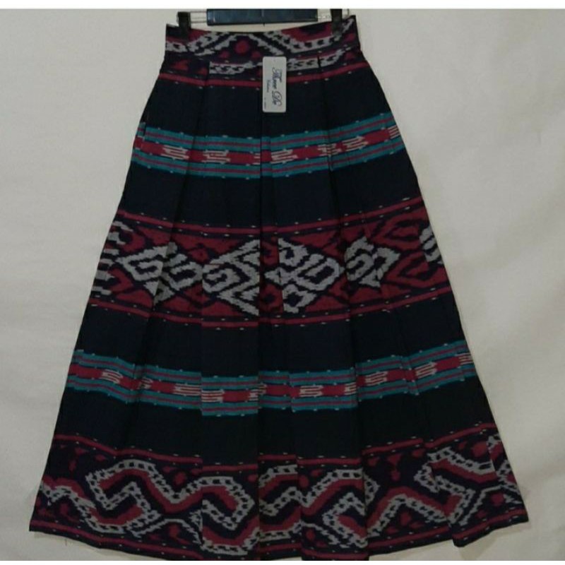 rok tenun original motif toraja + free masker tenun