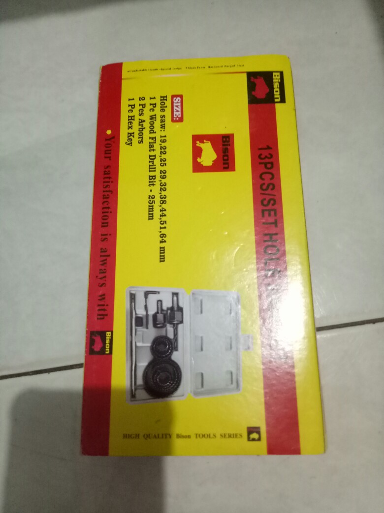 Bison Hole Saw Kit 13 Pcs - Holesaw Set Mata Bor Pelubang Kayu