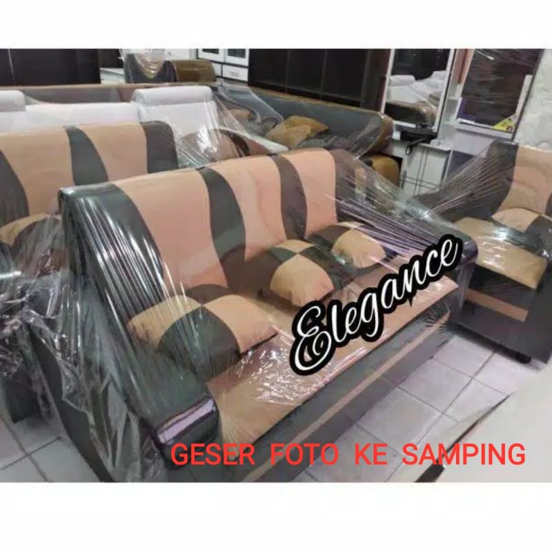 Sofa Minimalis Mewah 321 plus Meja Kaca Pekanbaru saja