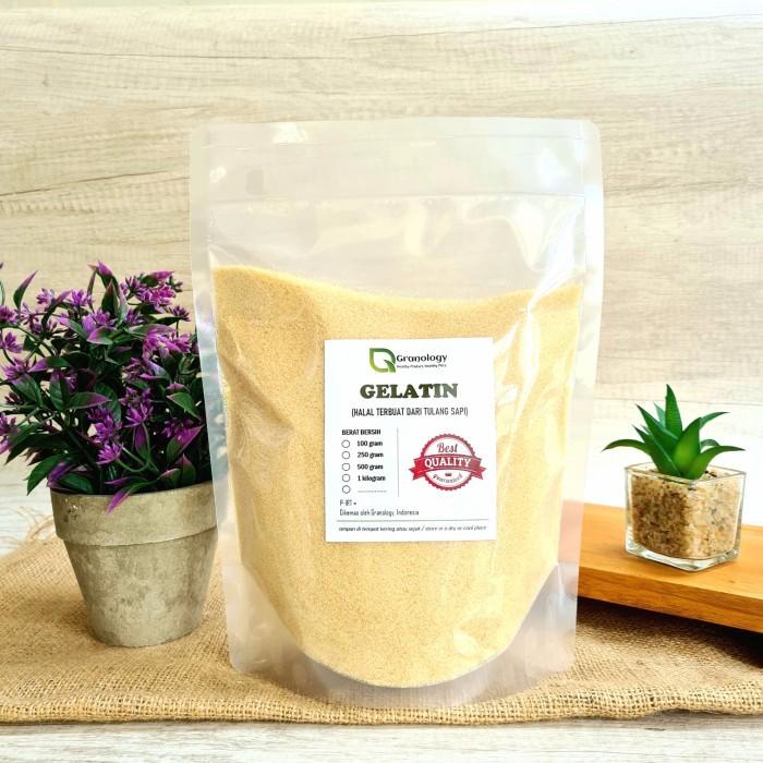 Bahan Kue | Gelatin Bubuk Halal Premium Import (1 Kilogram) By Granology Kualitas Terbaik