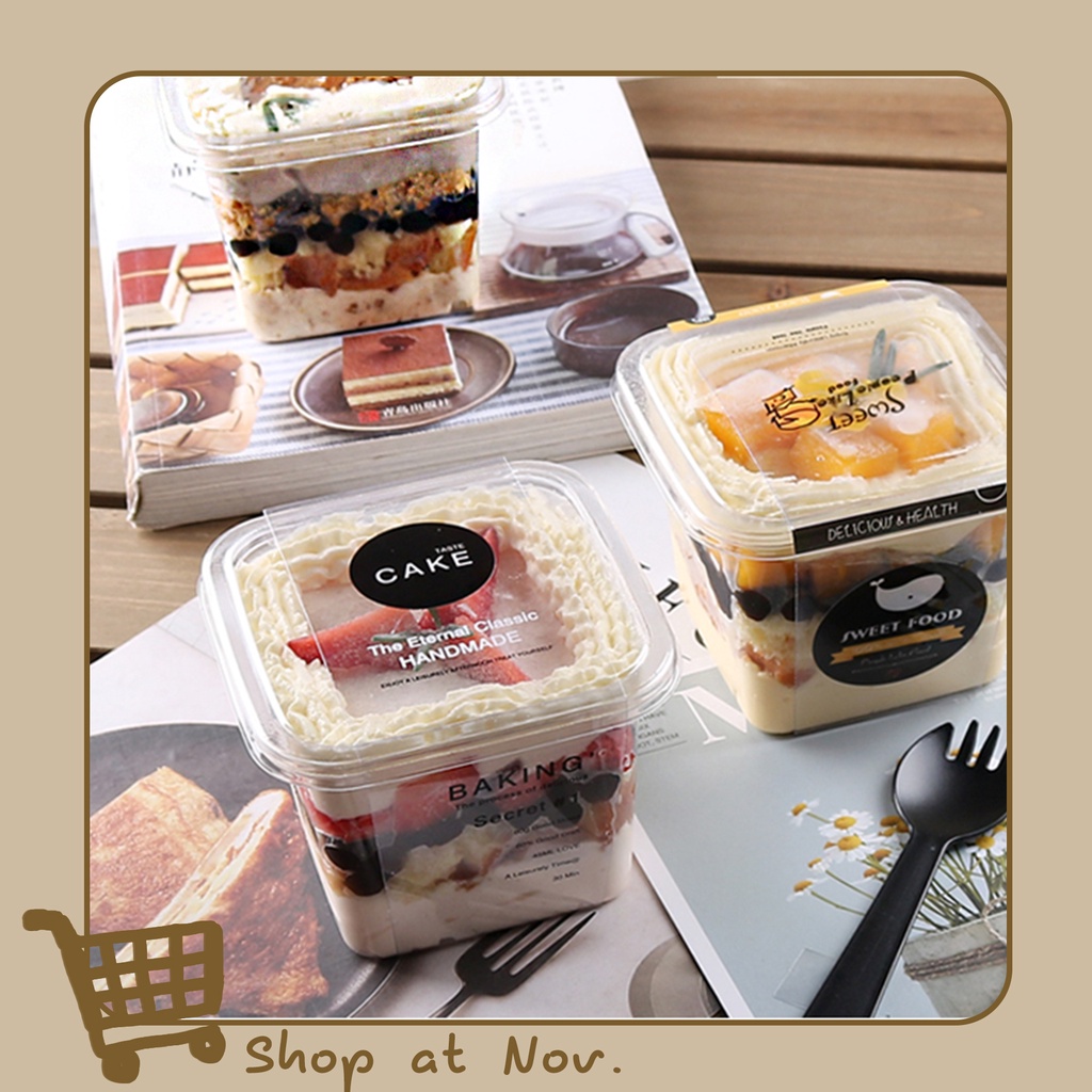 WADAH DESSERT CUPCAKE KOTAK 420ML CAKE BOX DESSERT BOX PUDDING CUP PUDDING BOX