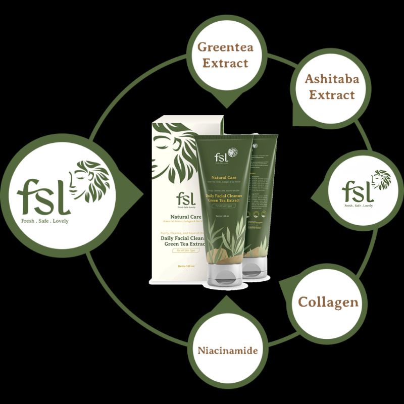 FSL Daily Facial Cleanser Sabun Pembersih Wajah Skincare Kolagen