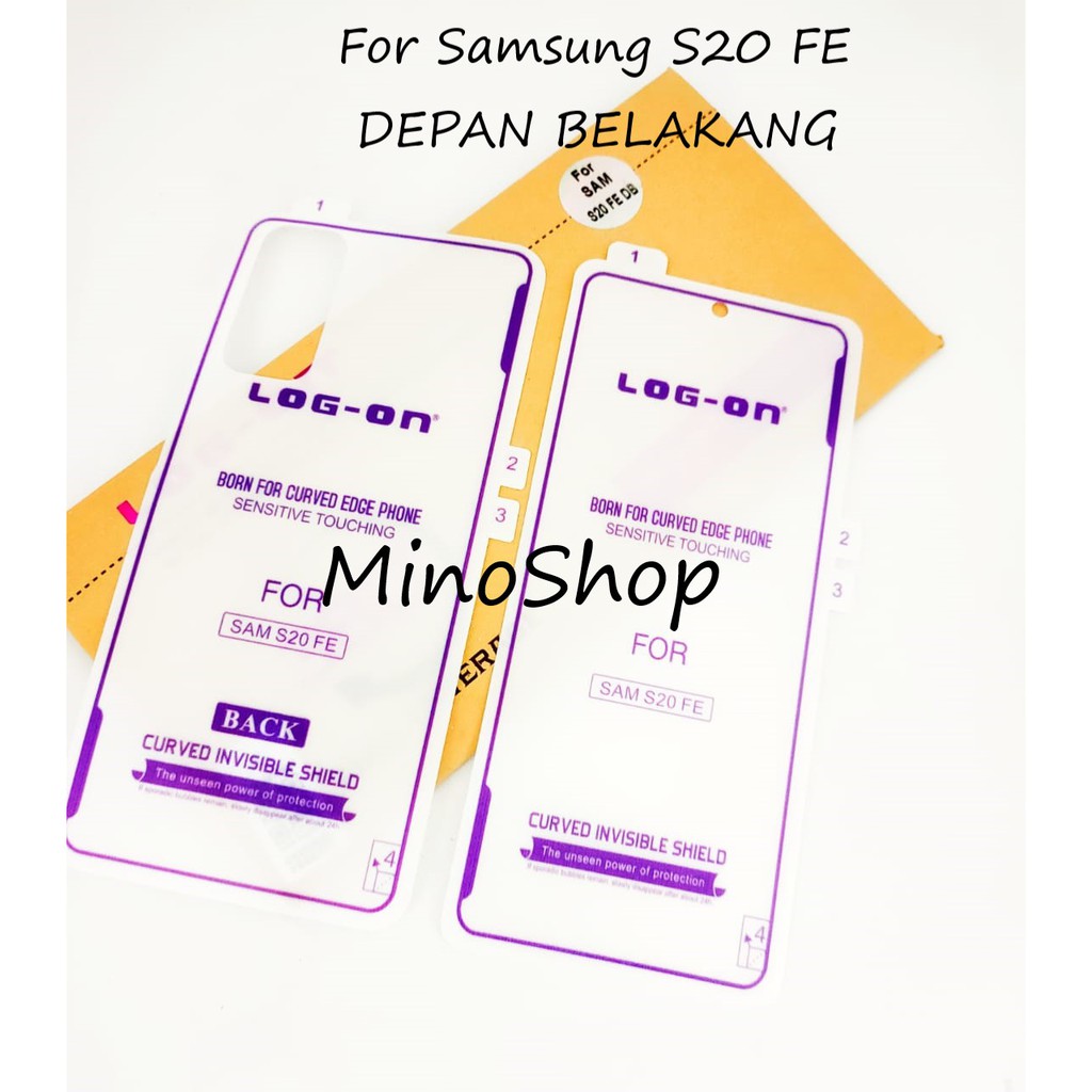 ANTISHOCK LOG ON JELLY SAMSUNG S20 FE DEPAN&amp;BELAKANG SCREEN PROTECTOR