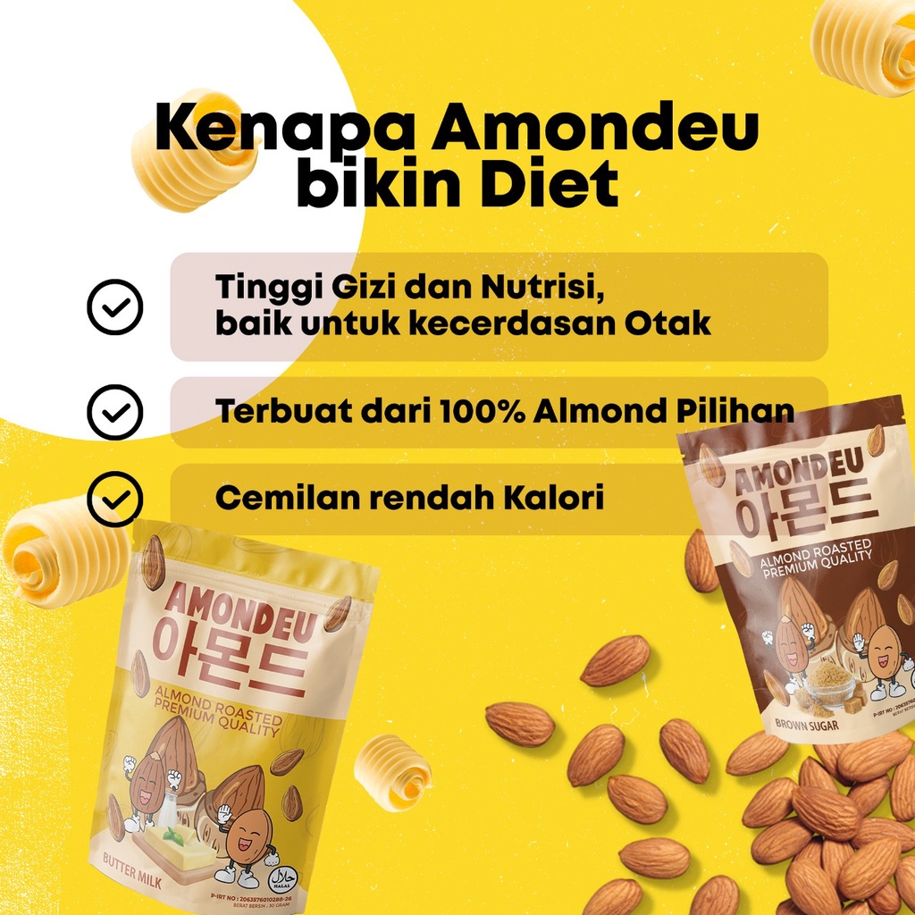 AMONDEU KOREAN ALMOND ROASTED 30gr