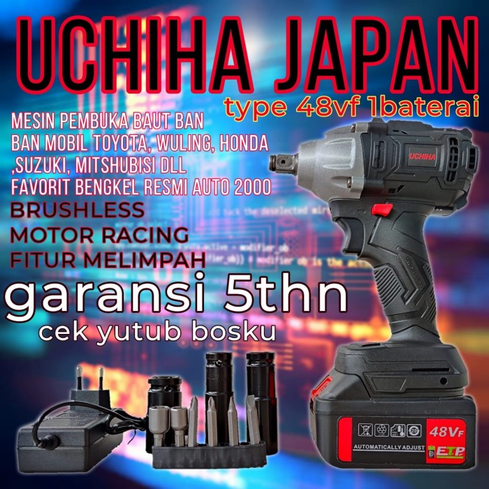 MESIN CORDLESS DRILL IMPACT WRENCH buka baut ban mobil uchiha - uchiha 38V l NEW21