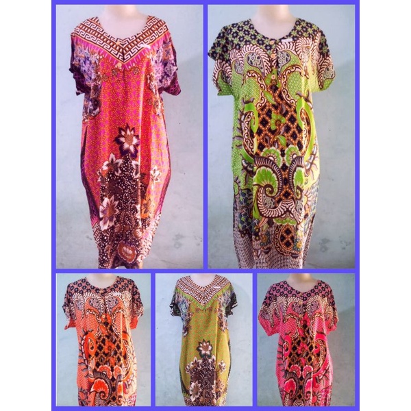 Daster Batik print pola lengan pendek