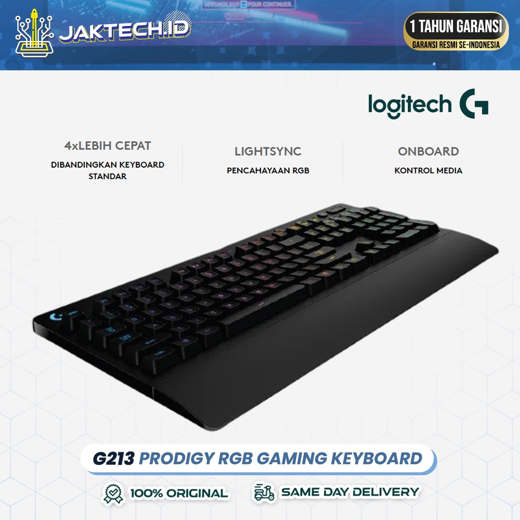 Logitech K213 Gaming RGB Keyboard +BONUS MOUSEPAD / GARANSI RESMI