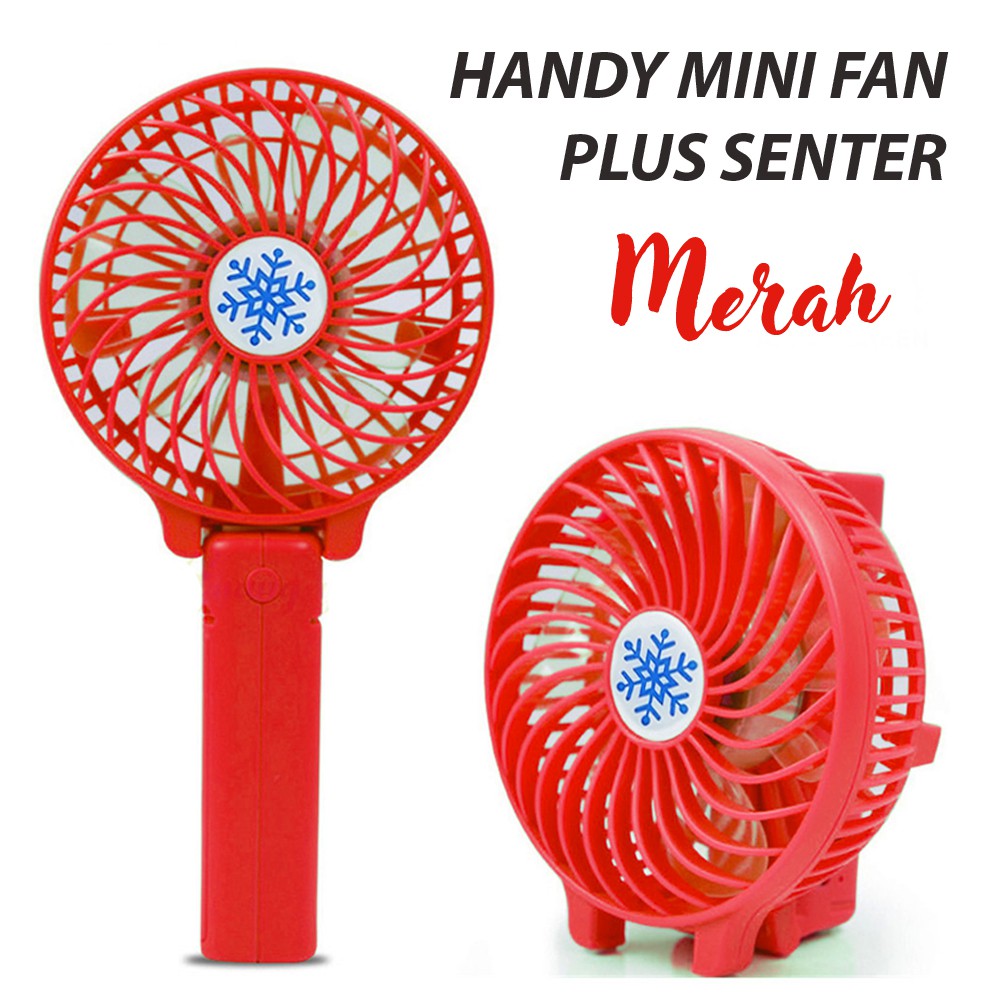 Trend-Handy Mini fan Kipas Angin Portable 2 in 1 Bisa di lipat dan genggam