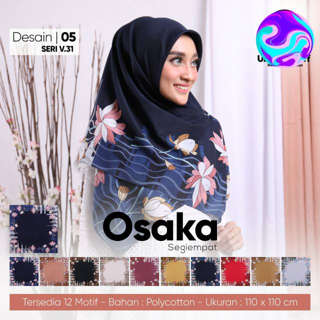 KERUDUNG SEGIEMPAT MOTIF CANTIK DAN SIMPEL