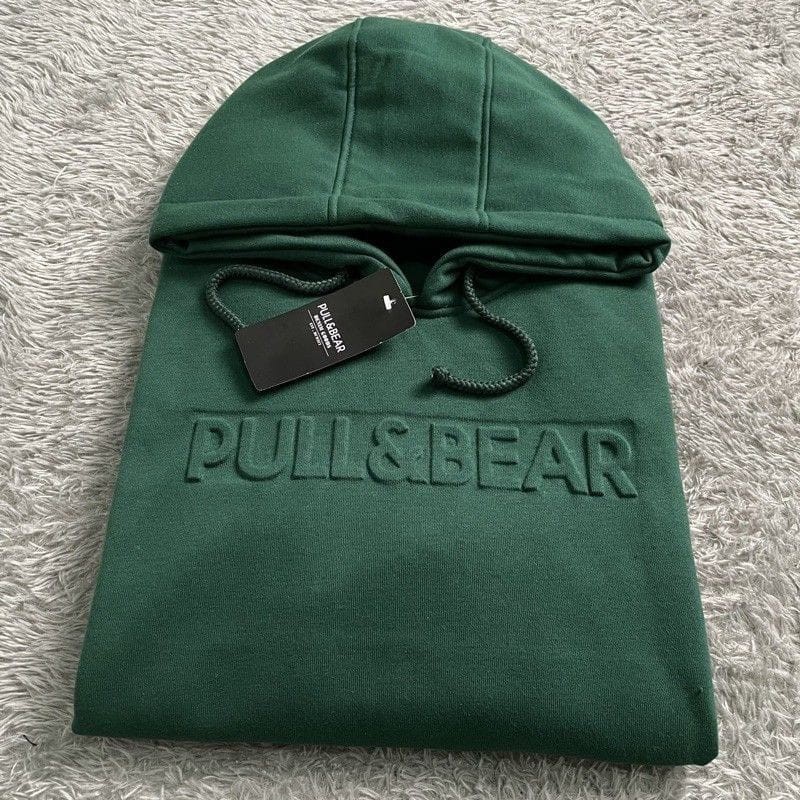 SWEATER HOODIE PULL AND BEAR JAKET PULLOVER SABLON EMBOSSED FONT TIMBUL HODIE PRIA WANITA UNISEX COD