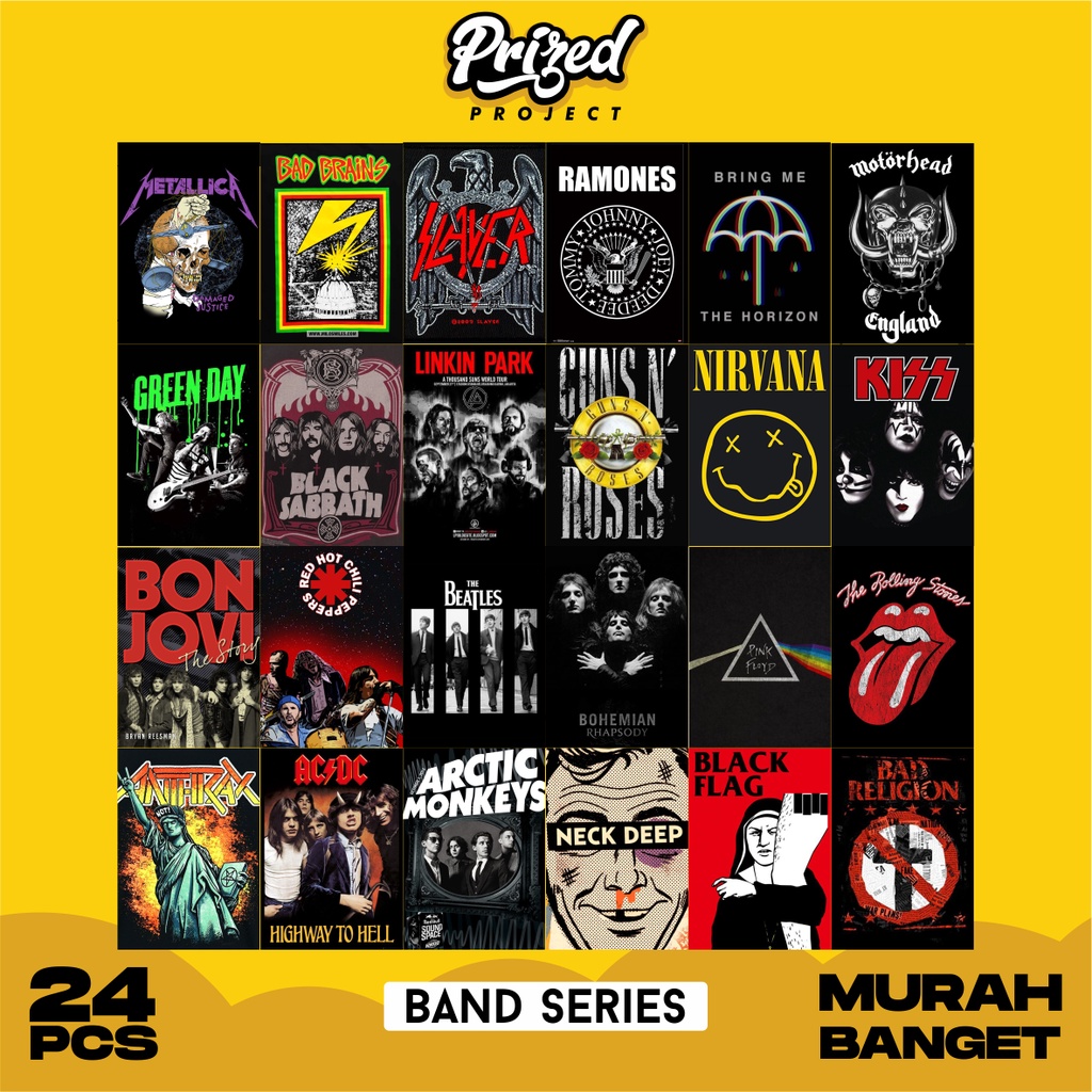 Poster Dinding Aesthetic | Poster Aesthetic | Poster Murah | Isi 24 Piece-BAND