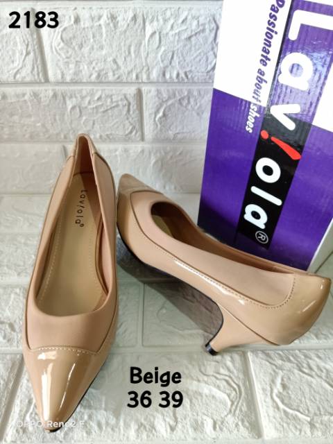 Laviola Sepatu heels wanita Beige
