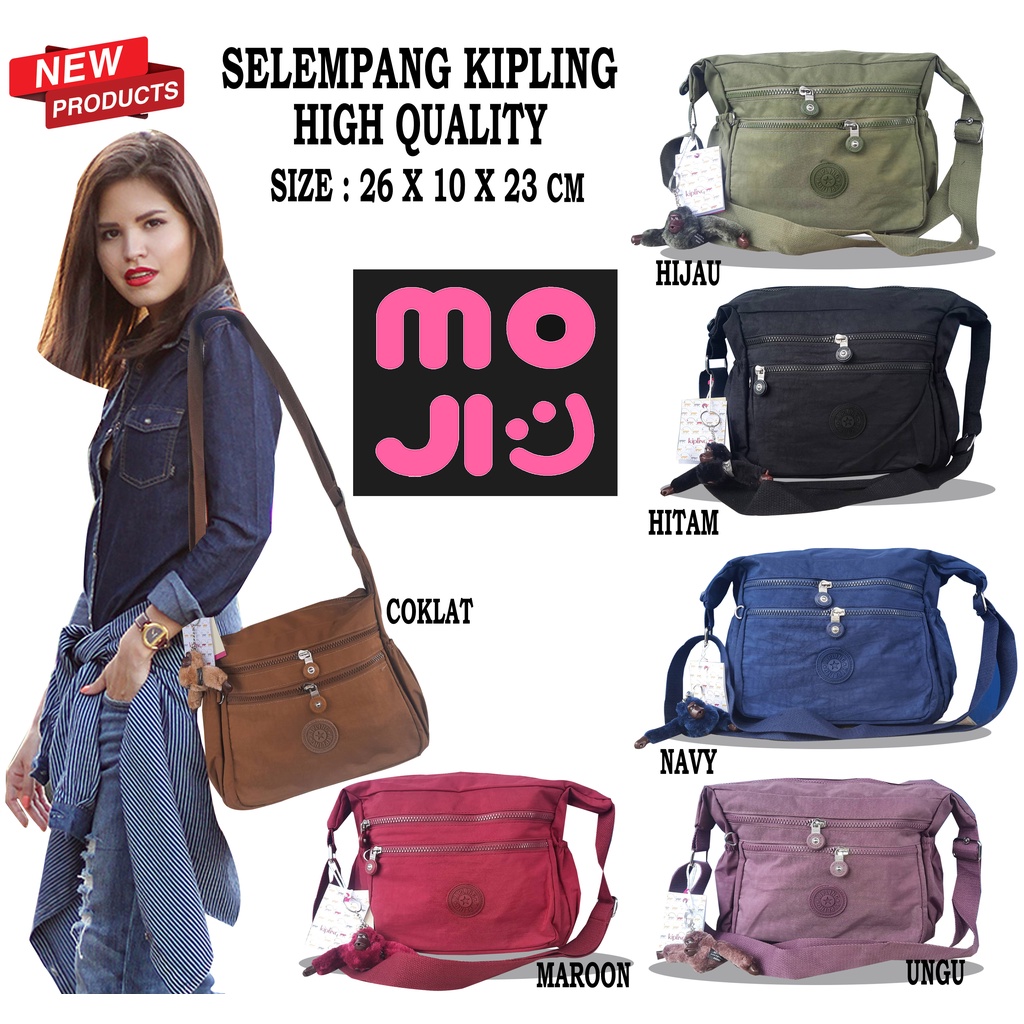 MOJI- Tas Selempang Wanita / Tas Wanita / Sling Bag 4 Ruang / Tas Termurah Free Gantungan Monyet