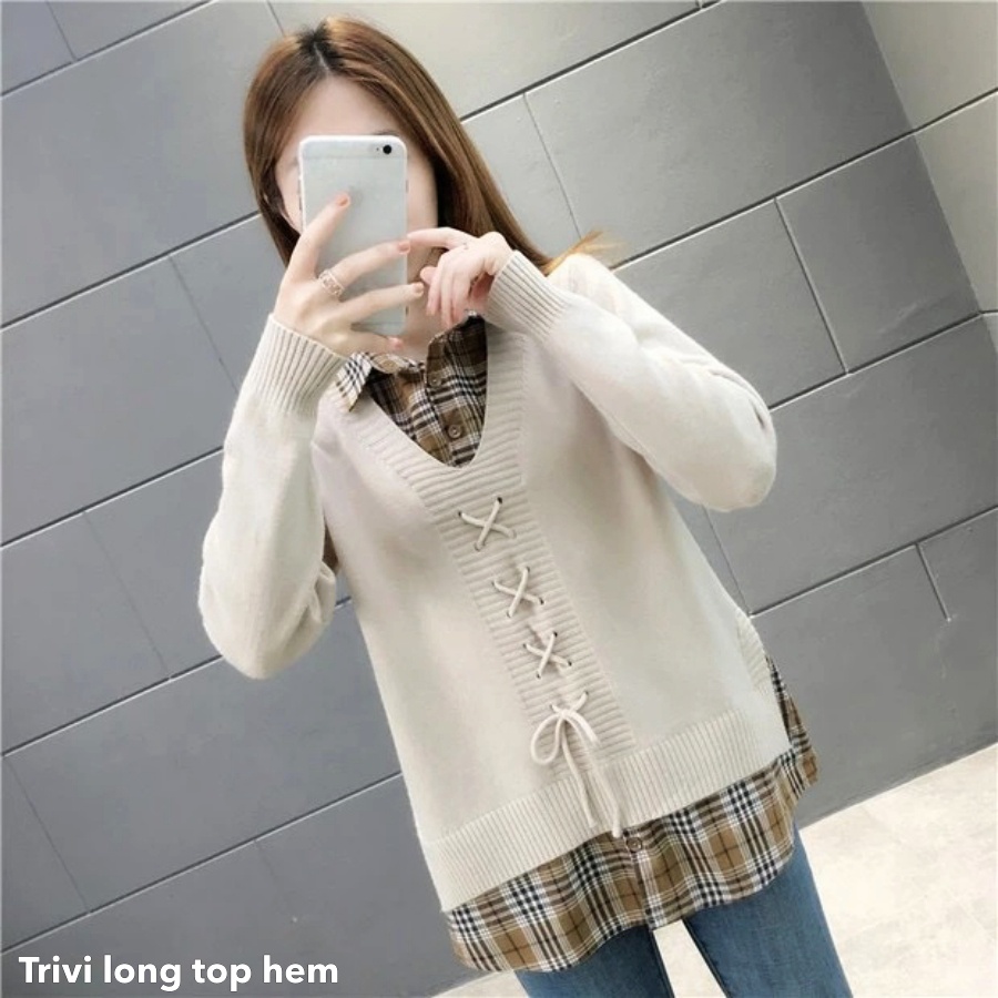 Trivi long top hem -Thejanclothes