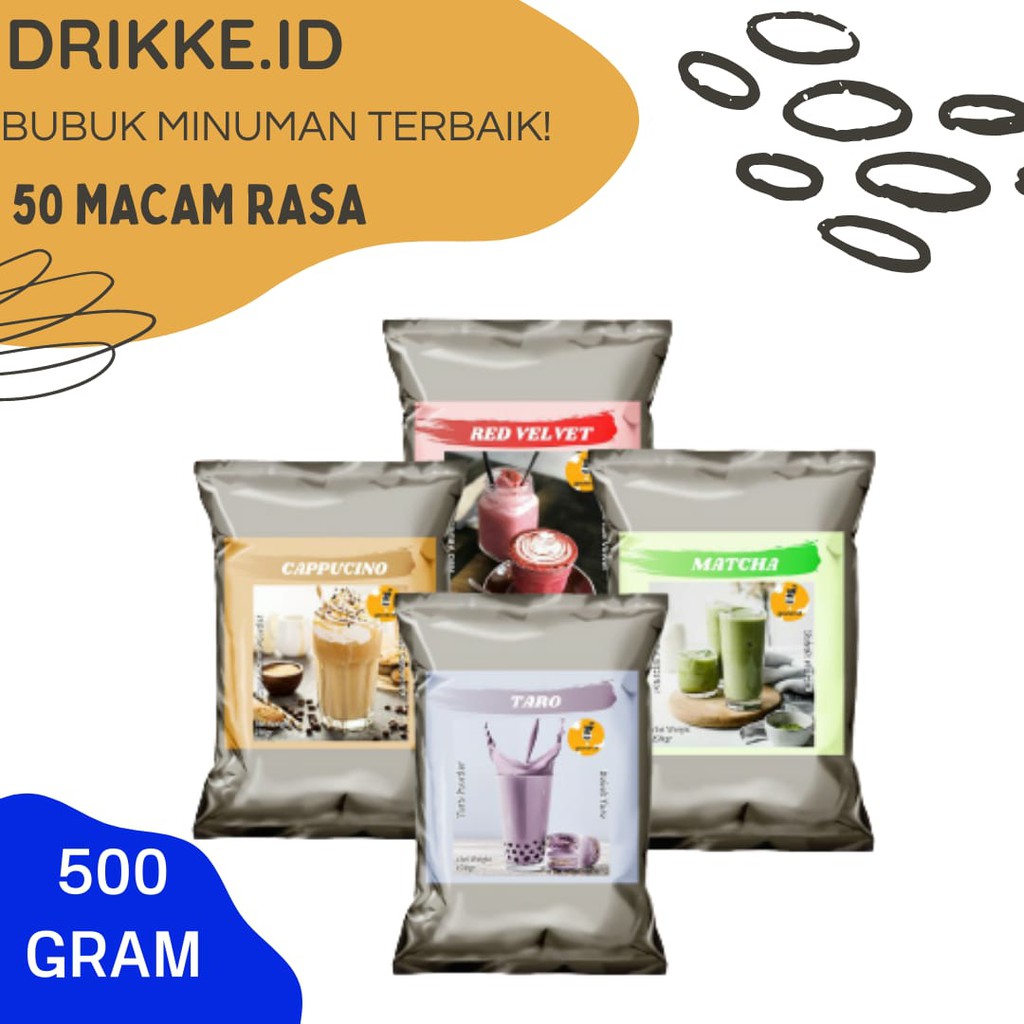 

BUBUK MINUMAN 500GR / BUBUK MINUMAN KEKINIAN / BUBUK MINUMAN RASA 500GR / SERBUK MINUMAN RASA 500GR