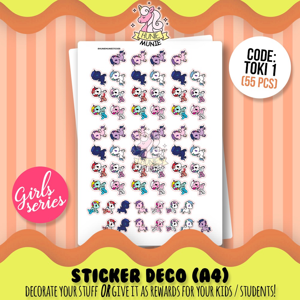 

Sticker Deco - Tokidoki Unicorno SERIES - Stiker Girls - Hunie Munie