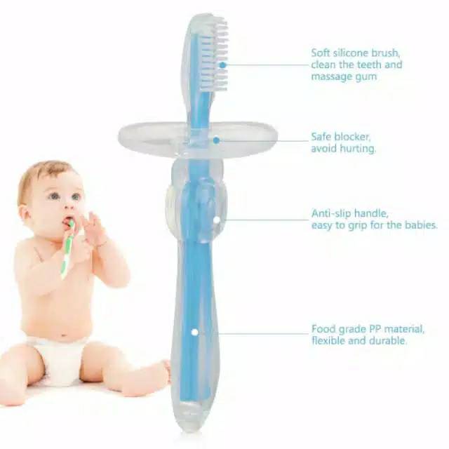 Sikat Gigi Bayi Anak Silikon Lembut Lentur Baby Tooth Brush FOOD GRADE BPA FREE P43