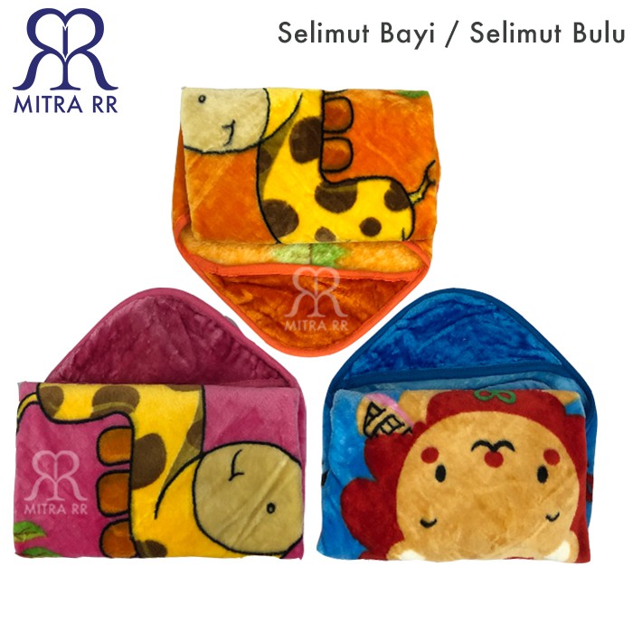 Selimut Double Fleece / Selimut Bayi Hooded/ Selimut Bulu  90X90