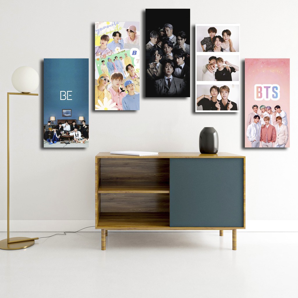 HIASAN DINDING BTS WALLDECOR PAJANGAN POSTER HIASAN KAMAR DEKORASI KAYU KPOP BTS