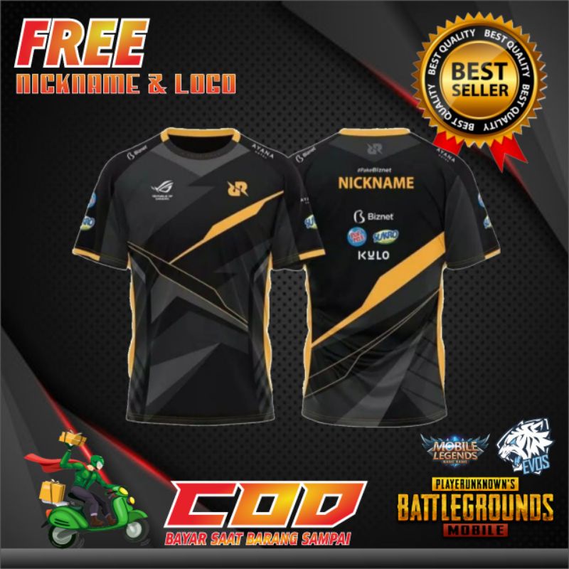 JERSEY KAOS BAJU GAMING GAME CUSTOM PUBGM ESPORT