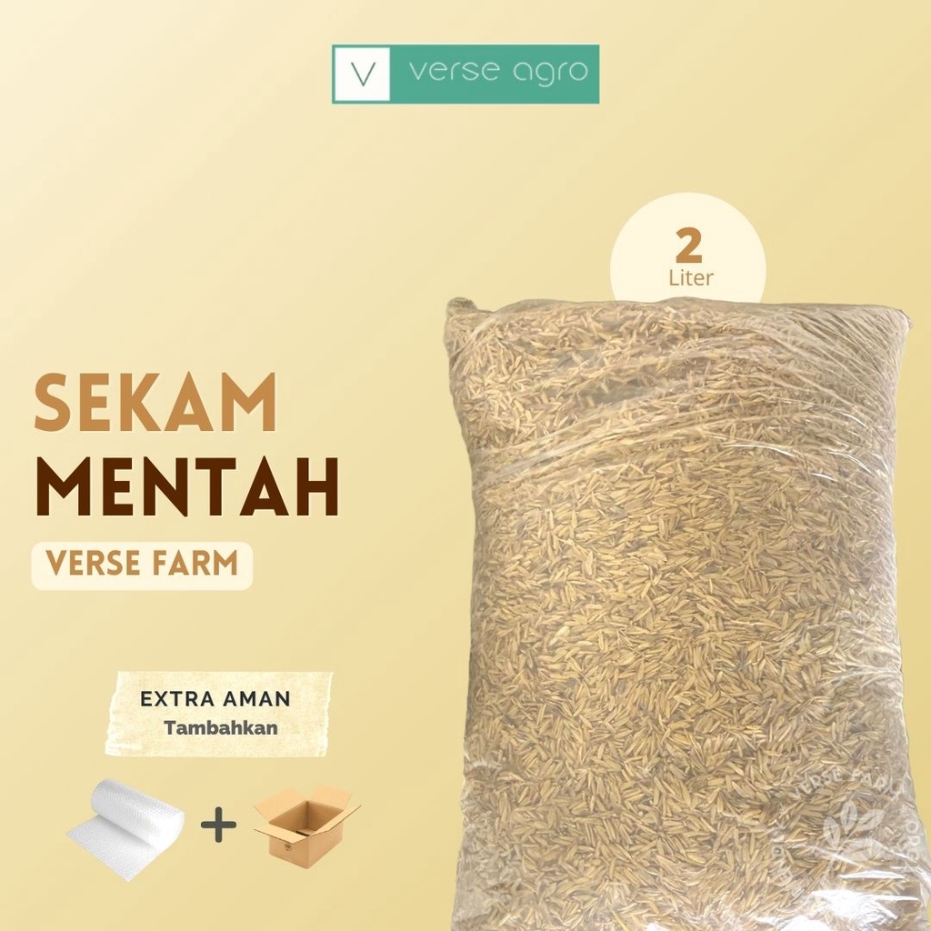 VERSE FARM - MEDIA TANAM SEKAM MENTAH ORGANIK 2 Liter