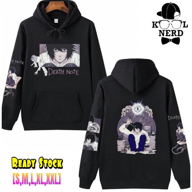 LAWLIET L DEATH NOTE ANIME MANGA JEPANG HOODIE COSPLAY PRIA KEREN ~ BISA PILIH WARNA