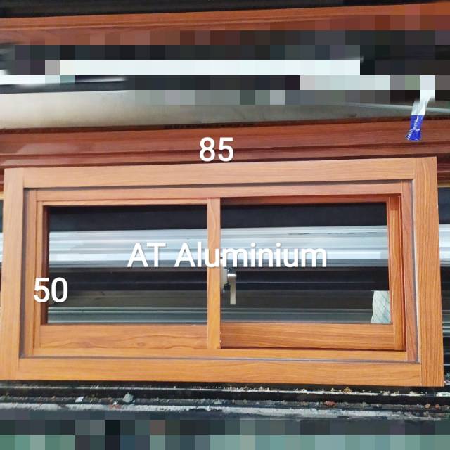  Jendela  aluminium  50x85 serat kayu sliding Shopee  Indonesia