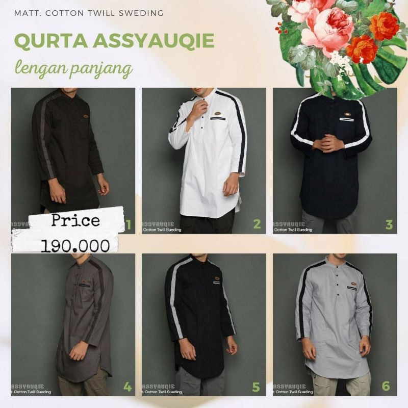 Koko Kurta Gamis Assyauqie Lengan Panjang Dewasa Katun