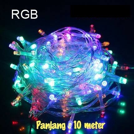 Lampu Tumblr Hias LED Warna Warni - 10 Meter + Colokan Sambungan Lampu Tumblr Led / Lampu Hias Led / Lampu Natal / Lampu LED Warna Warni - Rainbow 10 M