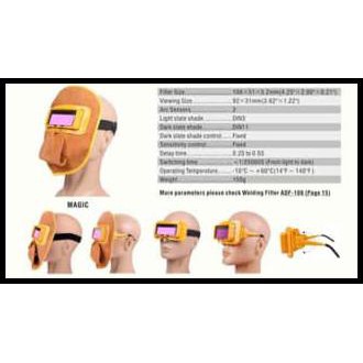 TERMURAH KEDOK KACA MATA LAS KULIT ASLI OTOMATIS