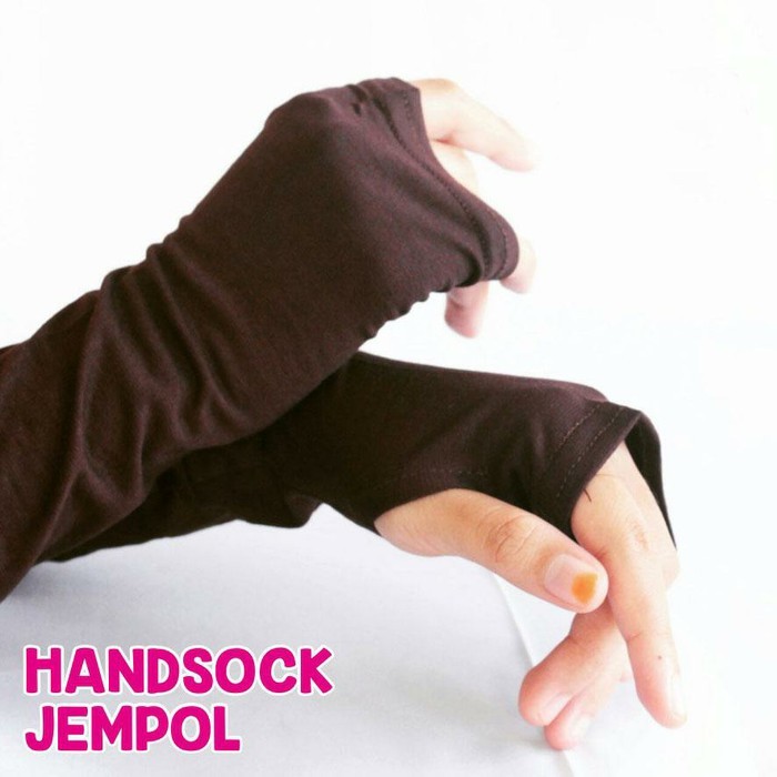 Sarung tangan / kaos tangan / manset serbaguna . Handsock jempol polos