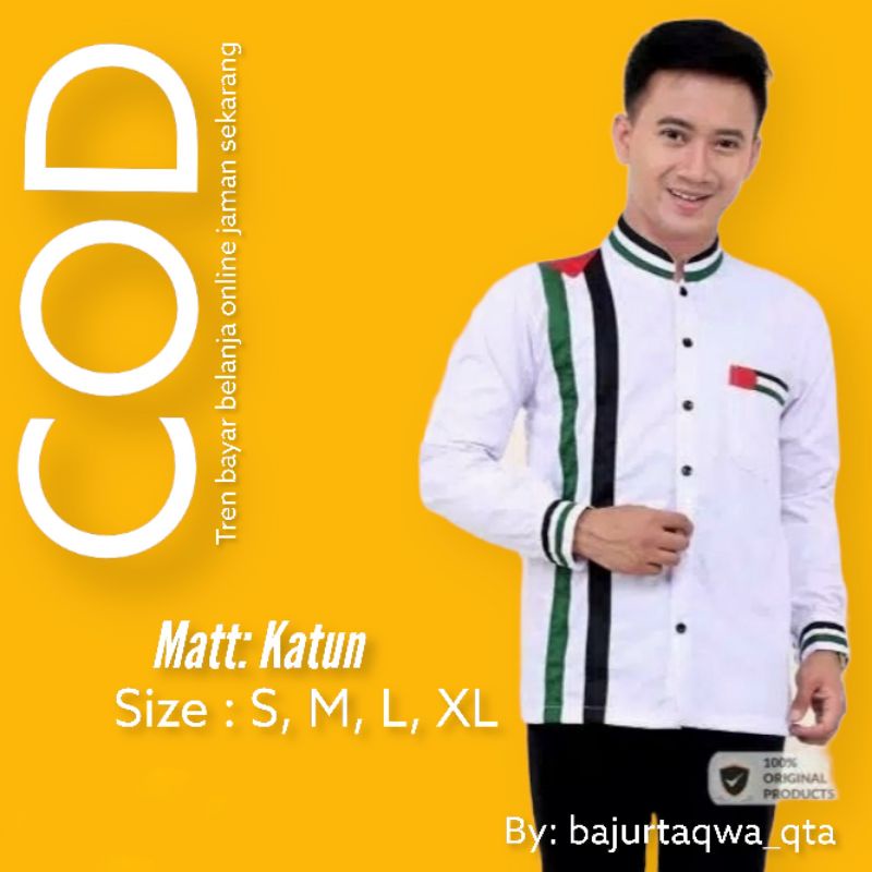 BAJU KOKO BAJU MUSLIM PRIA Baju muslim pria baju Koko lengan panjang baju muslim pria lengan panjang