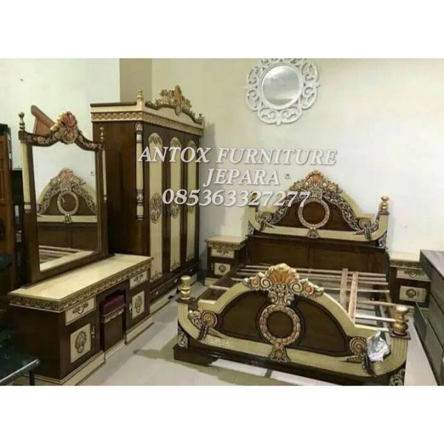 Kamar set jati ukiran Levina mebel furniture Jepara