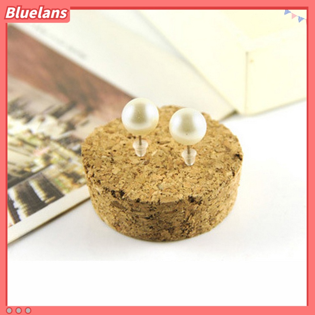 Bluelans Earrings Simple Easy Matching Women Round Faux Pearl Ear Studs