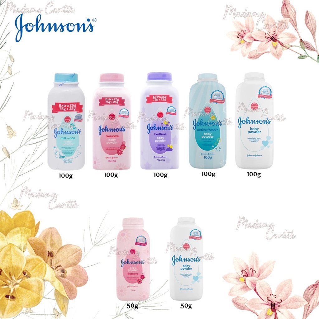 ✿ MADAME ✿ 50GR 100GR JOHNSON'S BABY POWDER - BEDAK TABUR BAYI JOHNSON BPOM