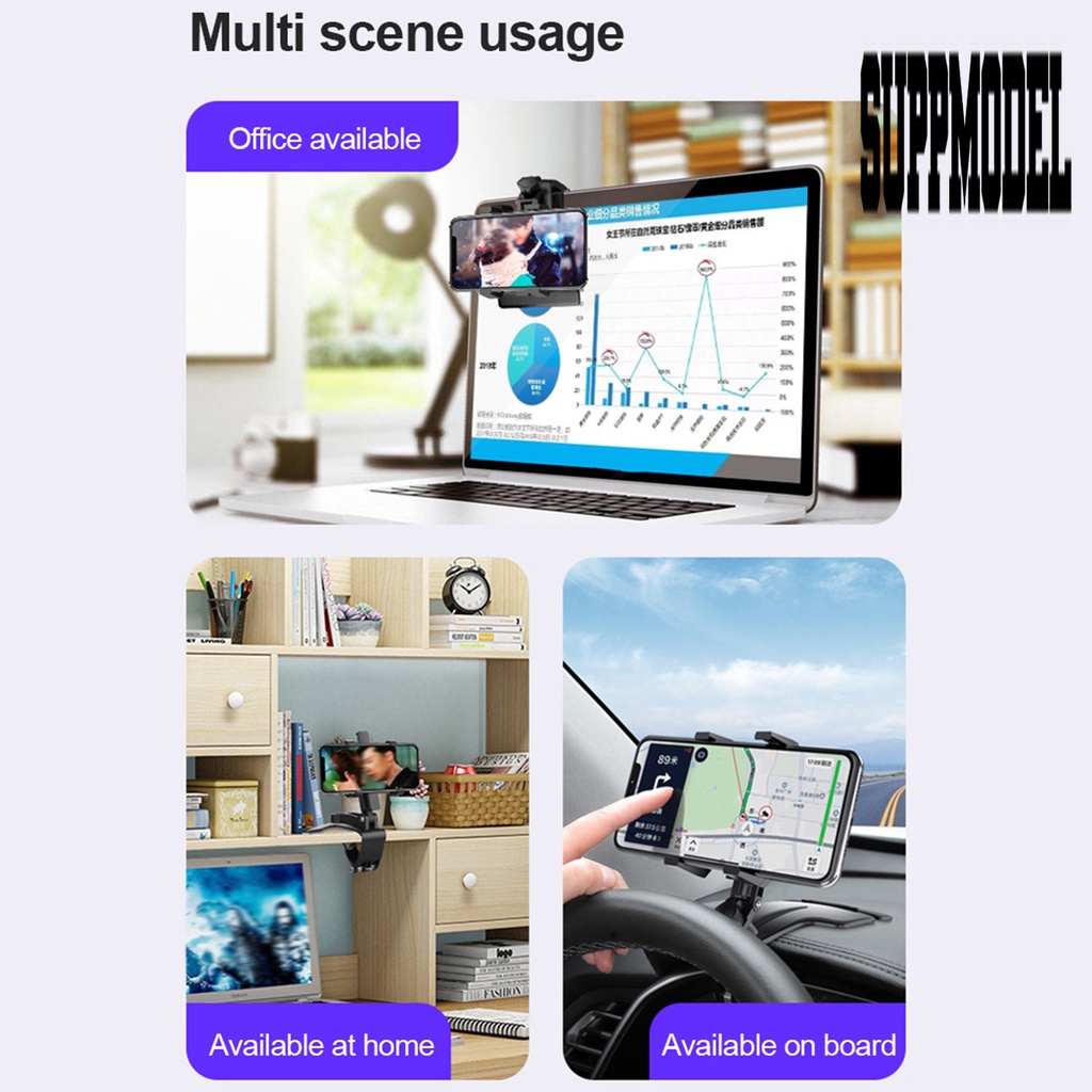 Holder Handphone / Kartu Parkir 1200 Derajat Untuk Dashboard Mobil