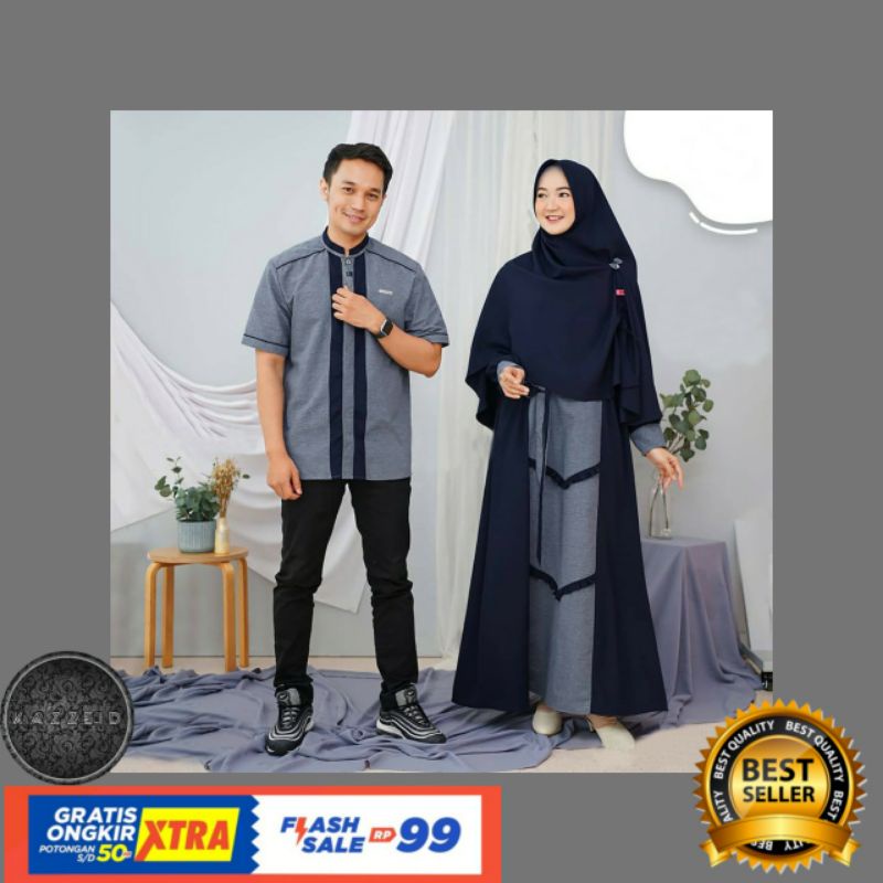 Arsya Couple Baju Gamis Pasangan Cp Syari Edisi Lebaran Fashion