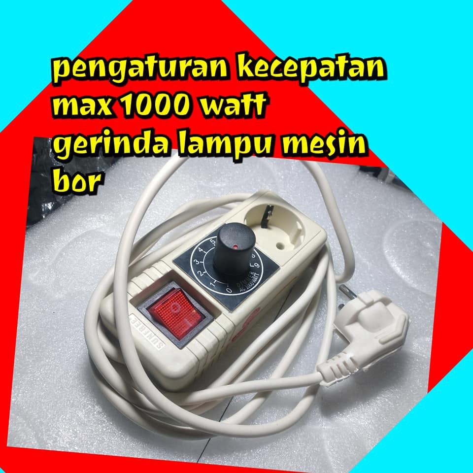 dimmer scr 1000w 1000 watt pengatur kecepatan dinamo gerinda bor heater / dimmaer ac 1000 watt