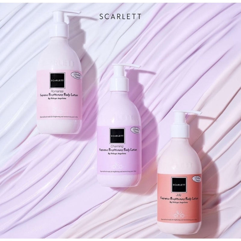 Scarlett Body Lotion Whitening Bpom Original Charming Fantasia Jolly Freshy Romansa