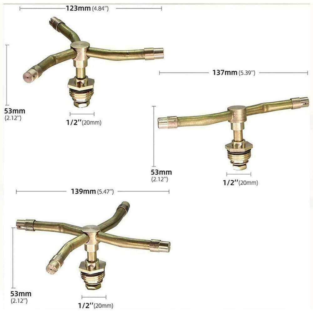 Solighter Sprinkler Taman Cool Down Watering Nozzle Irigasi Rumput Putar 360