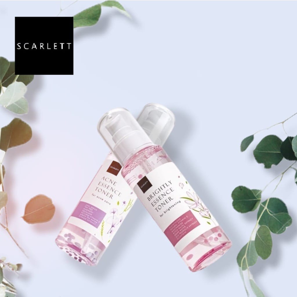 [ 1Kg = 16Pcs ] Scarlett Whitening Brightly Essence Toner| Scarlett Whitening Acne Essence Toner 100ML (BPOM)