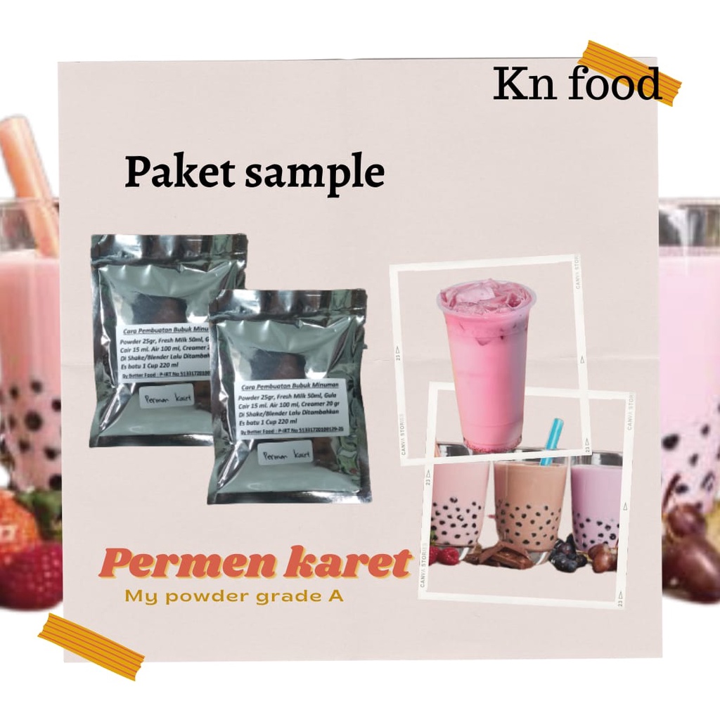 

Paket Sampel 25 Gram My Powder Grade A Rasa Permen Karet