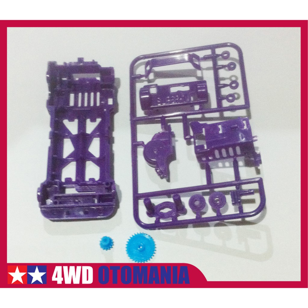 Tamiya # Chassis Super 1 (Buntung) Ungu - HJH - Chassis Tamiya