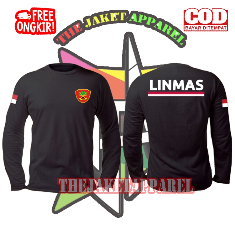kaos linmas lengan panjang combed 30s/baju kaos lengan panjang linmas/combed 30S - THE JAKET APPAREL