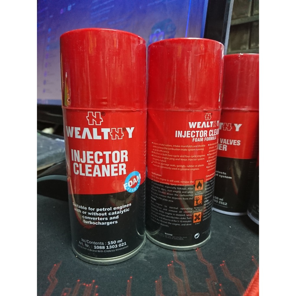 Gurah Mesin Ruang Bakar Throttle Body Wealthy Injector Cleaner FOAM