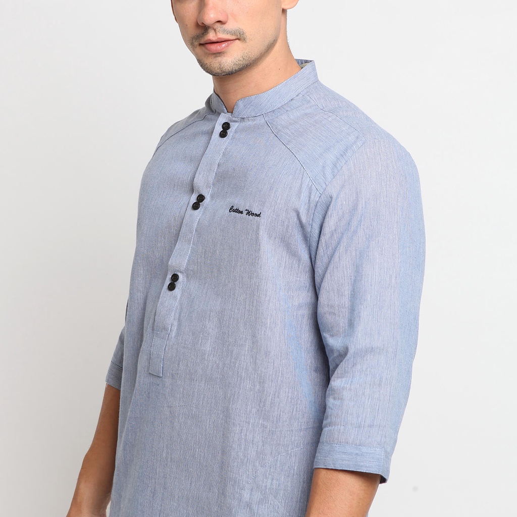 HAMZAH NAVY |ManNeedMe x CW| Baju Koko Pria Lengan 3/4 Baju Muslim Kurta Dewasa ORIGINAL