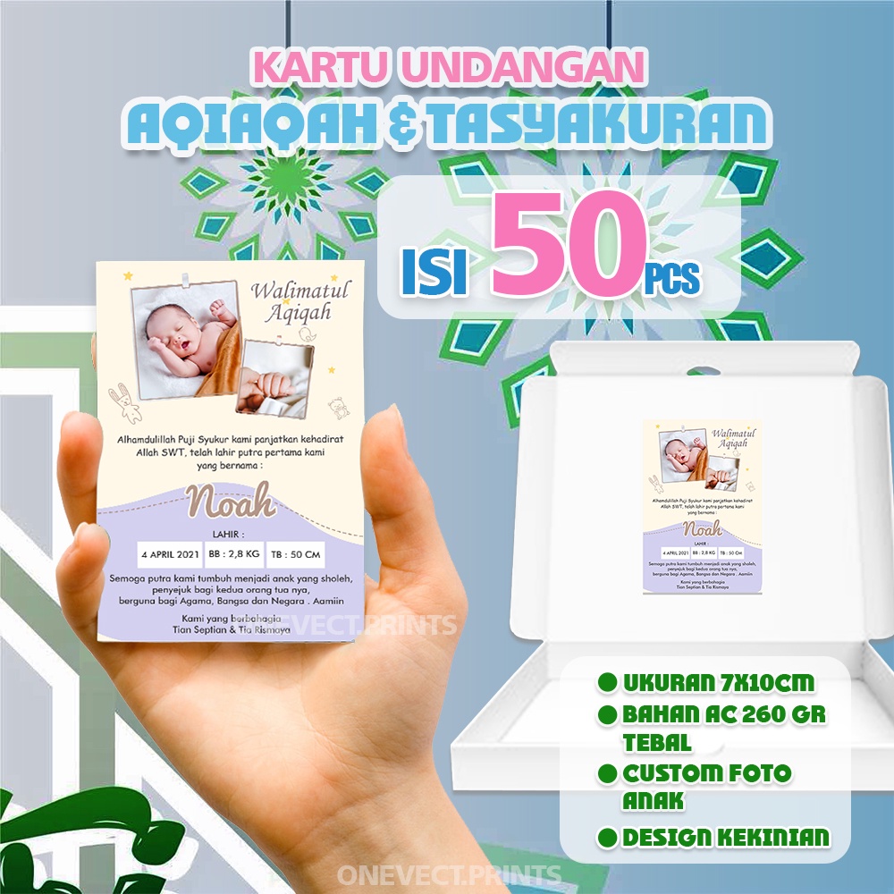 kartu undangan aqiqah dan tasyakuran terbaru