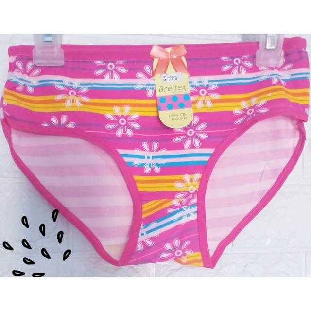 Celana dalam wanita motif bunga-bunga