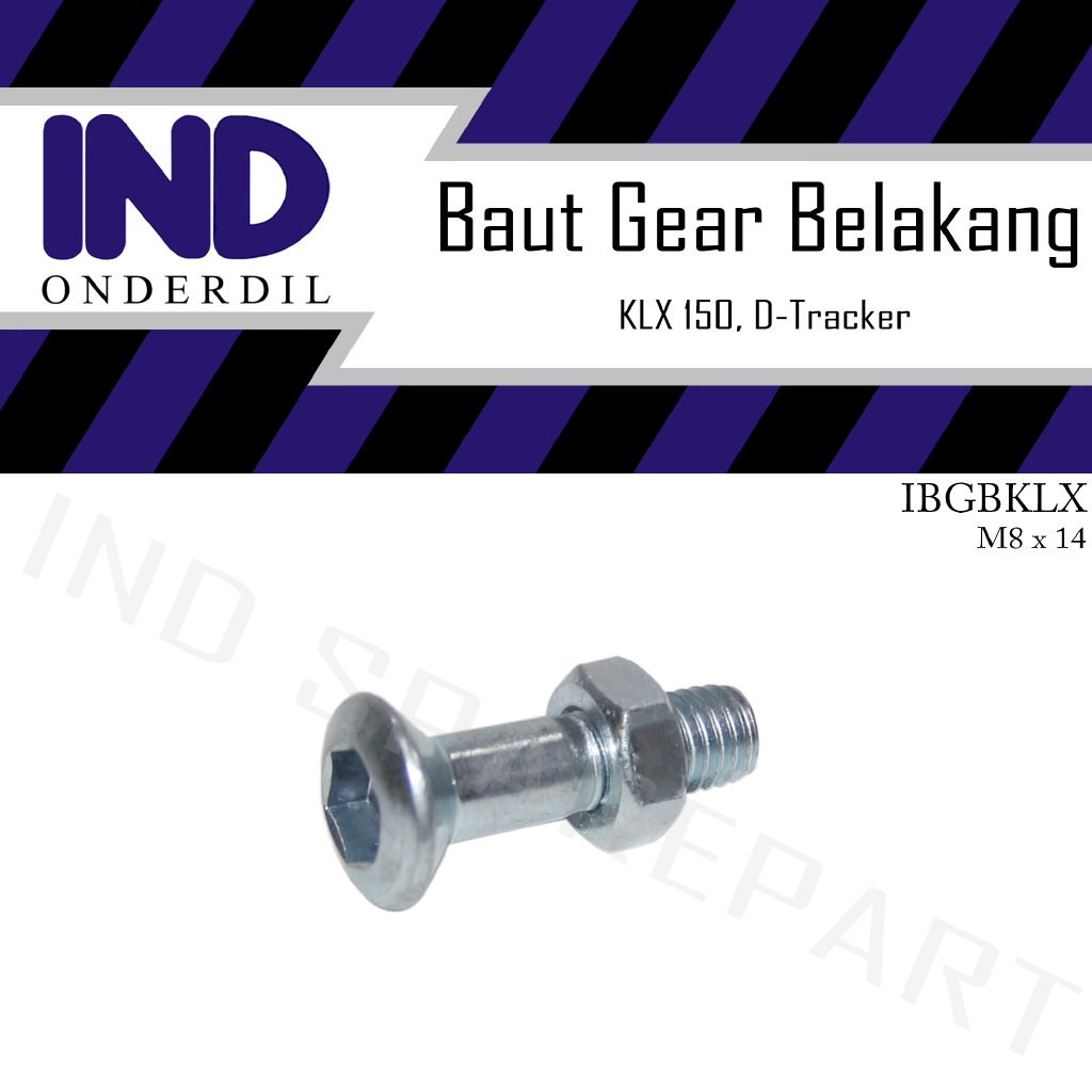 Baut-Baud Gear-Gir-Gigi Belakang Kawasaki KLX 150/D Tracker 8x14-M8X14