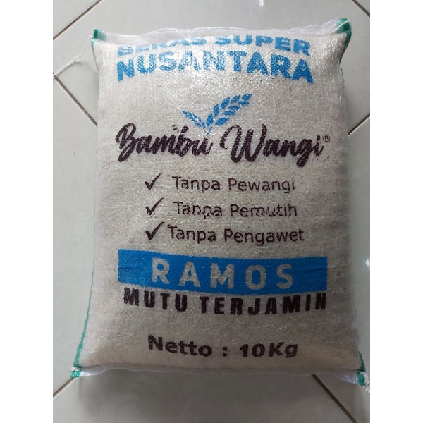 

Beras Ramos Medium - Merk Bambu Wangi 10 Kg